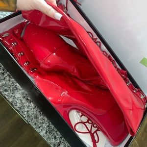 Red Pleaser Boots Size 8